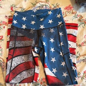 Feed Me Fight Me Blue Star Leggings